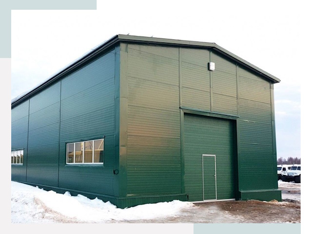 Двускатные ангары в Азове